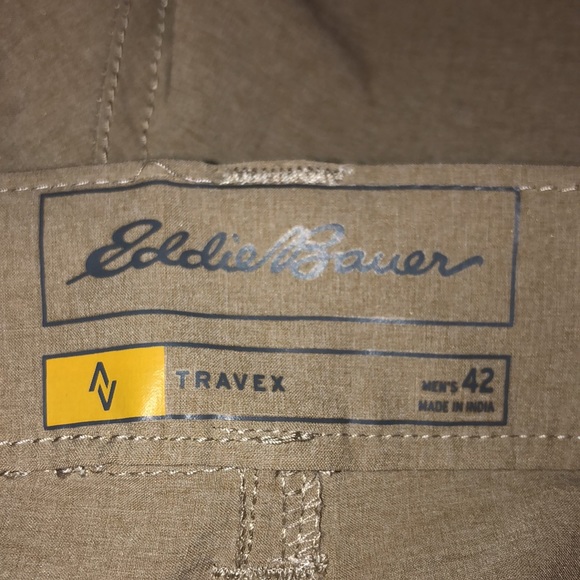 Mens 42 Eddie Bauer Travex khaki Flexion amphib shorts - Picture 5 of 10